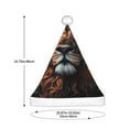 thumbnail image 3 of Fuzoiu Lion Forest Crown Print Santa Hat Christmas Hat for Adults,Santa Hats with Pompom, Unisex Xmas Holiday Hat for Christmas New Year Festive Party Supplies, 3 of 6