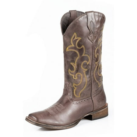 Ladies Western Black Leather Boots - Roper Western Boots Womens Lindsey Leather Brown 09-021-0910-0958 BR