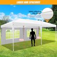 thumbnail image 4 of COBIZI 10x20 Pop-up Canopy Tent for Parties, Easy Up Outdoor Gazebo Commercial Event Tent with 6 Sidewalls & 4 Sandbags & Top Reinforced for Wedding Backyard Patio, White, 4 of 10