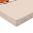 thumbnail image 2 of Ambesonne Cat Fitted Sheet, Banner with Little Kitties, Twin Size, Orange Cream White, 2 of 3