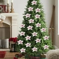 thumbnail image 6 of Hometravel Christmas Flower Artificial Decor, Hollowed Out Mesh Fabric Flower Design, Delicate纱网 Floral Arrangements for Holiday Display, 6 of 6