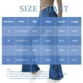 thumbnail image 2 of WTOBBY Women's High Waist Stretch Washed Flare Jeans, Casual Super Flare Denim Pants with a Comfortable and Breathable Fit, Perfect for Relaxed Style,Blue L, 2 of 7