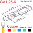 thumbnail image 3 of SV1.25/2/3.5/5.5/8-3/3.7/4/5/6/8 SV1.25/2/5 Cable de alambre Furcate de horquilla de cobre conector eléctrico Terminal de engarzado aislado de pala, 3 of 5