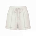 thumbnail image 6 of Tumotour Summer Board Shorts for Women'S Checkered Double Pocket Wide-Leg Shorts Loose Sporty Elasticated Side Pocket Drawstring Elastic Waist Shorts Athletic Workout Shorts, 6 of 7
