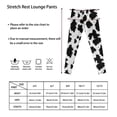 thumbnail image 6 of COEQINE Black White Cow Print Girls' Yoga Leggings Pants Full Length Athletic Trousers High Waist Tummy Control, for 12-13 Years Kids Girls, 6 of 7