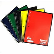 3-Subject Wide Ruled Spiral Notebook