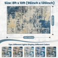 thumbnail image 2 of KIRFEIHT Modern Abstract Area Rug 8x10 Carpet for Living Room Indoor Rugs Non Slip Large Rug for Bedroom Faux Wool Rug for Kids Playroom Blue Grey, 2 of 6