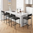 thumbnail image 6 of Ataucjin Dining Table Set For 2 Bar Table And Chairs Set With Storage Shelves Wine Rack 2 Upholstered Cushion Bar Stools 3 Piece Counter Height Pub Table Set For Small Space Apartment Kitchen, 6 of 9