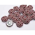 thumbnail image 2 of IBA Indianbeautifulart Boutons Décoratifs Rouges pour la Couture et l'Artisanat, Écailles, Tissu en Toile Imprimé Géométrique, Boutons de 1 Pouce pour la Couture, Lot de 50, 2 of 7