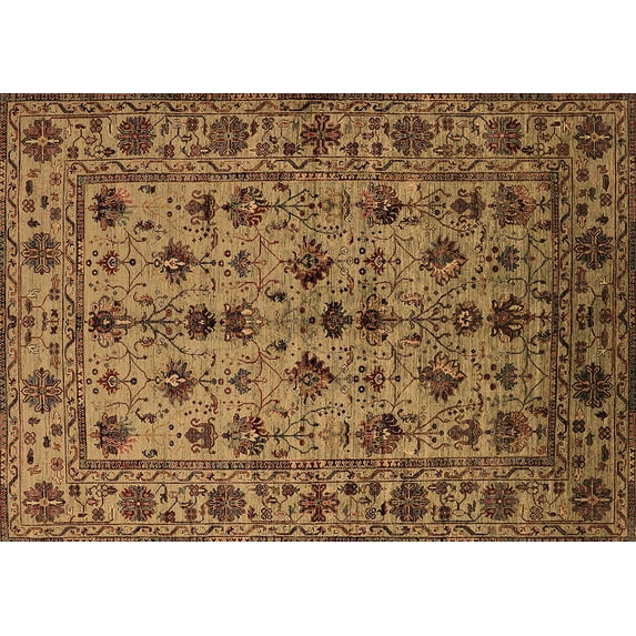 Ahgly Company Indoor Rectangle Oriental Brown Industrial Area Rugs, 3' x 5'