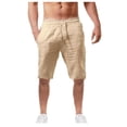 thumbnail image 1 of Shorts d'Été Décontractés et à la Mode en Coton et en Lin pour Hommes, 1 of 3