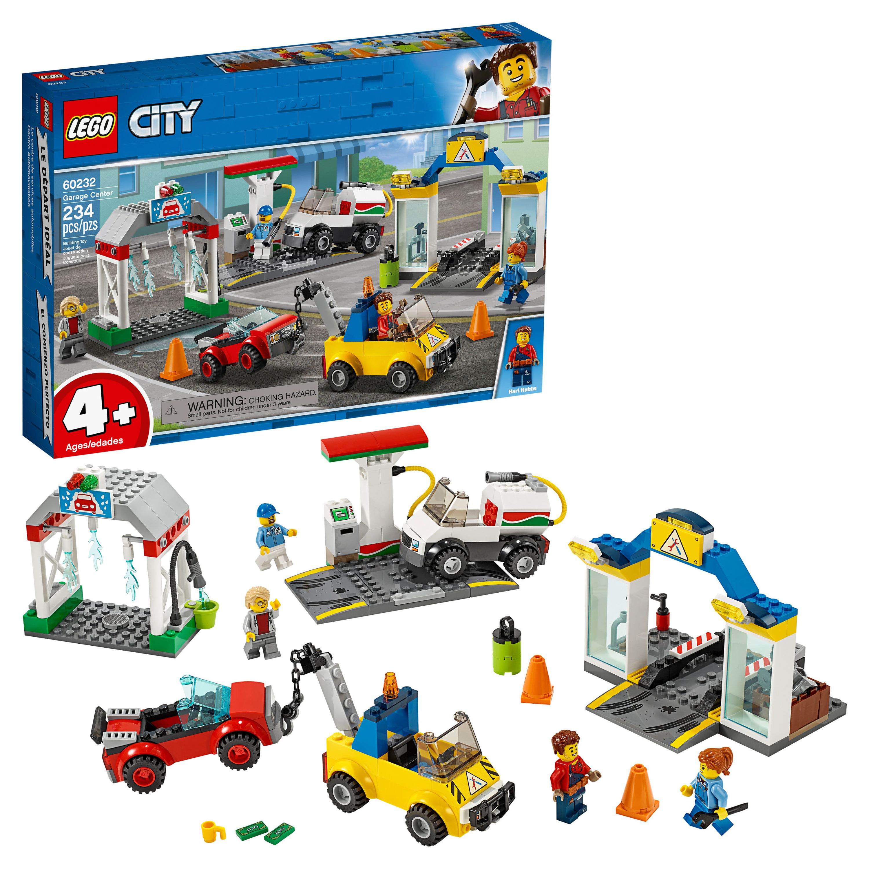 LEGO City Garage Center 60232 Preschool Kids Building Toy Truck Car Garage Gas Station Learning Play Kit (234 Pieces) - image 3 of 6