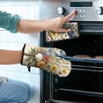 thumbnail image 2 of Vintage Flower Kitchen Oven Mitt and Pot Holder Sets 4 Pcs for Baking, Cooking and Grilling, Heat Resistant Up To 392 °F, 2 of 7