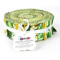 thumbnail image 4 of Soimoi 40Pcs Tie Dye Print Precut Fabrics Strips Roll Up 1.5x42inches Cotton Jelly Rolls For Quilting - Green, 4 of 9