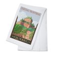 thumbnail image 1 of Quebec City, Canada, Chateau Frontenac (100% Cotton Tea Towel, Decorative Hand Towel, Kitchen and Home), 1 of 3