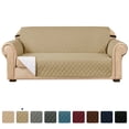 thumbnail image 1 of CHOK 2024 1-Piece Reversible Sofa Cover Quilted Slipcover (Sofa  Gray), 1 of 6