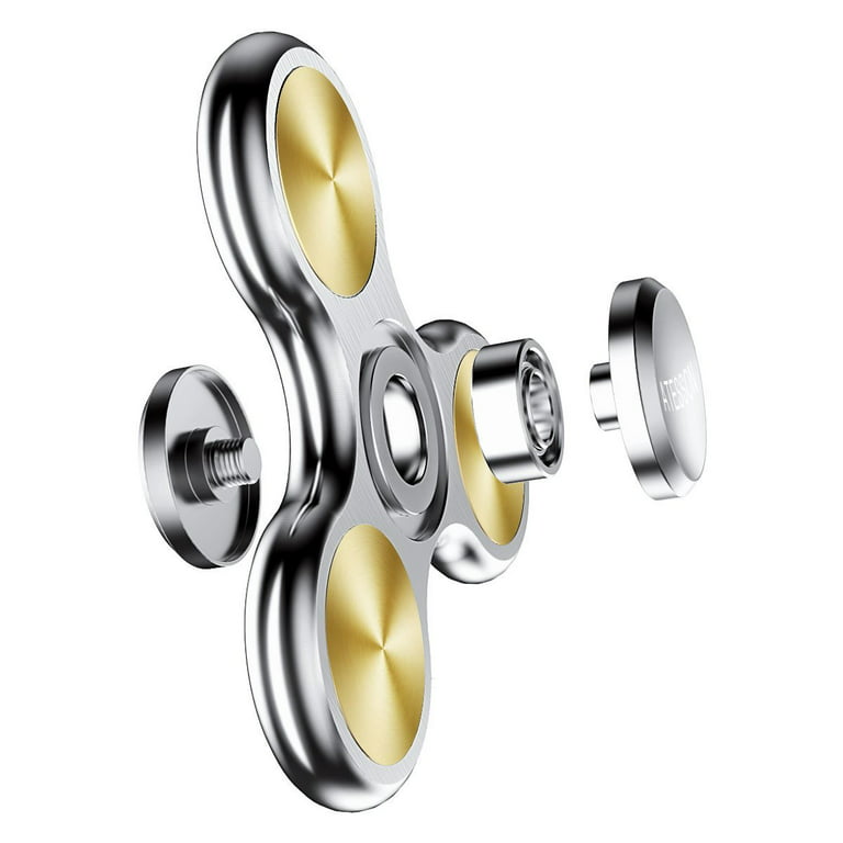 ATESSON Fidget Spinner Toy Ultra Durable Stainless Steel Bearing High Speed  Precision Metal Material Hand Spinner Focus Anxiety Stress Relief Boredom