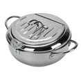 thumbnail image 1 of 304 Stainless Steel Deep Fryer Pot, Japanese Frying Pot 2.2L with Temperature Control, Oil Drip Drainer Rack, Ideal for Fried Chicken, Shrimp, French Fries, 1 of 7