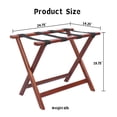 thumbnail image 2 of LZMS Portaequipajes plegable de madera de nogal de 24,75" x 14,25" x 19,75" con su diseño plegable que ahorra espacio - Acabado en nogal para hoteles, complejos turísticos y casas de huéspedes de alta, 2 of 5