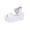 White, variant on Platform Wedges Sandals for Women Summer Slip on Espadrille Flatform Slides Open Toe Adjustable Buckle Bohemia Beach Sandals Yellow 36