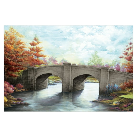 Creative Products Forest Bridge 48x32 Canvas Wall Art