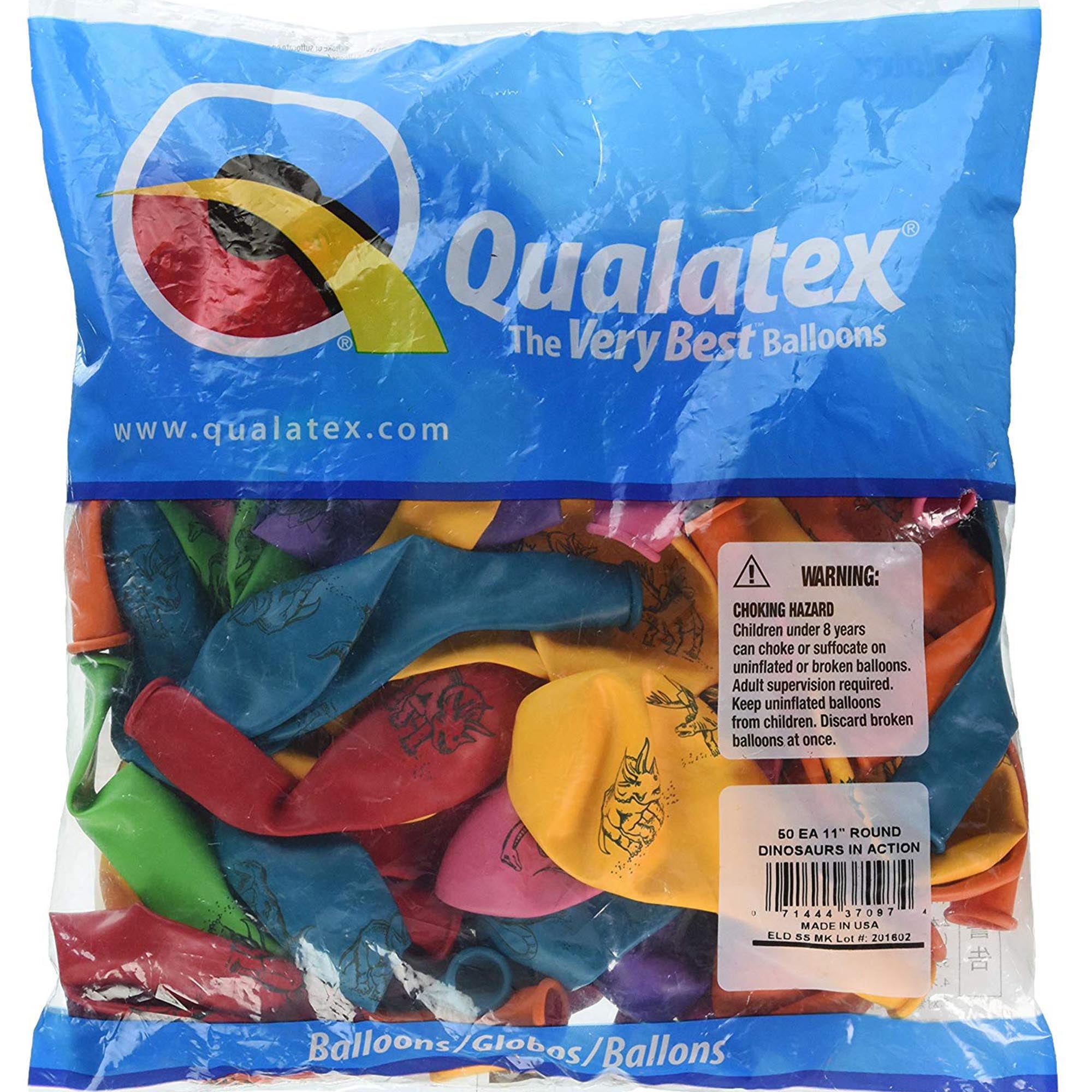 Qualatex 56266 11 in. Dinosaurs in Action Latex Balloon