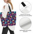 thumbnail image 3 of Balery mushroom Skull star Bolsa Tote Estilo Estético con Cremalleras, Bolsa de Hombro, Bolsa de Compras Grande y Plegable, 3 of 8
