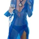 thumbnail image 2 of Vestido de lencería transparente de manga larga con volantes para mujer, vestido Sexy bohemio con abertura alta, cuello en V, Playa y fiesta, 2 of 5