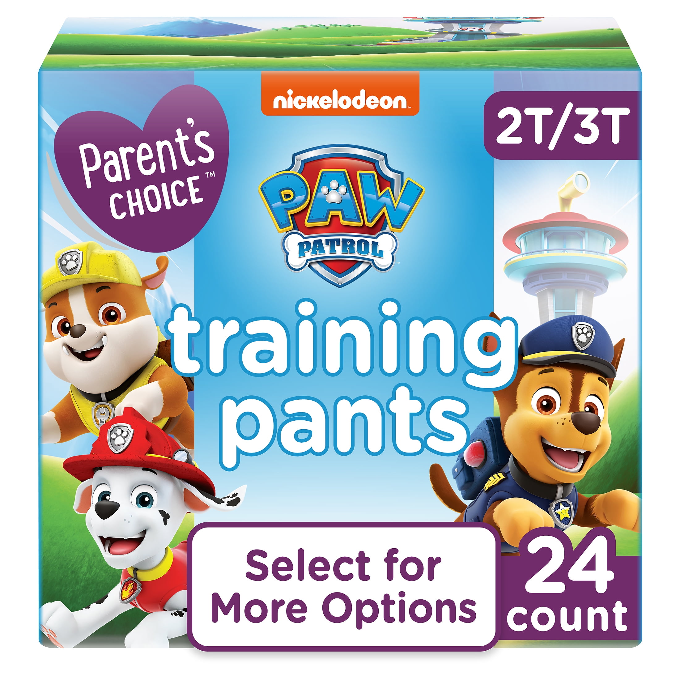 (4 pack) Parent's Choice Absorbent Toilet Training Pants Paw Patrol 2T-3T, 24 Count
