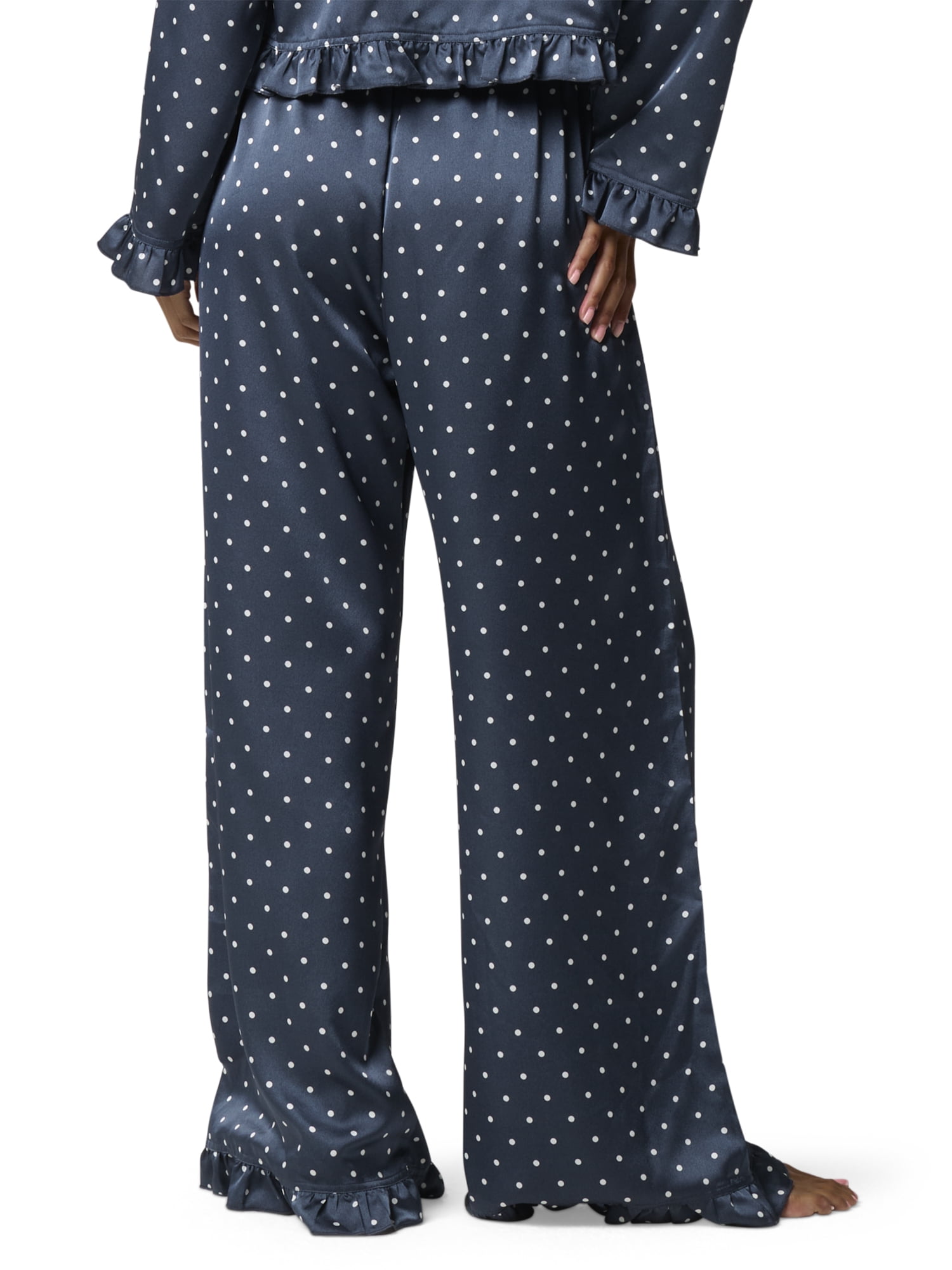 Mills by Millie Bobby Brown Women's Satin Woven Pant with Ruffle, Sizes XS-XXXL