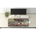 thumbnail image 2 of Modern Computer Mouse Pad, Urban City Streets at Gloomy Night with People Downtown Dramatic Illustration, Rectangle Non-Slip Rubber Mousepad Large, 31" x 12" Gaming Size, Red Blue Grey, by Ambesonne, 2 of 2