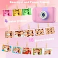 thumbnail image 4 of PURULU Kids Camera 180° Flip-up Lens 3 Megapixels, Digital Camera with 32GB SD Card, Pink, 4 of 7