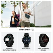 Garmin Vivoactive 6 Smartwatch Slate with Black Silicone Band Best Fitness GPS Smart watch with AMOLED Display, 11-Day Battery, 80+ Sports Apps, Advanced Activity Tracking Watch Bundle For Men &Women
