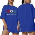 thumbnail image 2 of NMMUED Fourth of July Shirts Patriotic Shirts for Women Independence Day Shirt Usa Flag Shirt Summer Patriotic T-shirt Round Neck Patriotic Outfit Women Blue M, 2 of 7