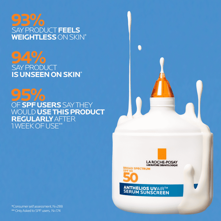 La Roche-Posay Anthelios UV Air SPF 50 Face Sunscreen Serum, 1.7