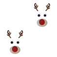 thumbnail image 3 of Transemion Festive Décor Christmas Window Sticker With Adorable Cute Cloth Christmas Window Stickers Door Decal Elk head 2Set, 3 of 6