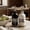 Black & White, variant on Couronne Co. Prima Glass Oil & Vinegar Cruet Set with Metal Caddy, 8 oz, Glossy Black