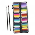 thumbnail image 3 of tamizeot Face Body Paint Kit 12 Colors Water Based Creative Expression At Clubs And Festivals Halloween Parties Be Clown Face, 3 of 6