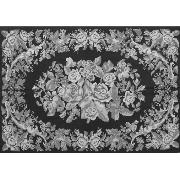 Ahgly Company Indoor Rectangle Medallion Gray French Area Rugs, 8' x 10'