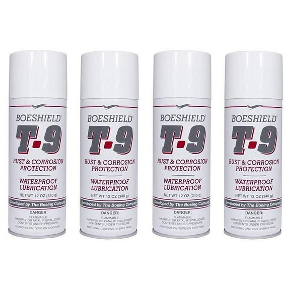 Boeshield T-9 Rust & Corrosion Protection/Inhibitor and Waterproof Lubrication, 12 oz. (4 Pack)