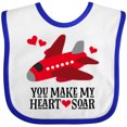 thumbnail image 3 of Inktastic Valentines Day Airplane Hearts Boys or Girls Baby Bib, 3 of 4