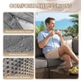 thumbnail image 7 of Gaildon 2 Pieces Patio Furniture Set, All Weather Outdoor Sectional PE Rattan, Patio Conversation Sets with Cushions for Garden Lawn Balcony Porch Deck, Grey, 7 of 7