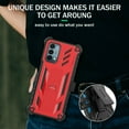 thumbnail image 3 of for OnePlus Nord N200 5G 1+Nord N200 5G Heavy Duty Shock Absorption Kickstand Armor Case with Belt Swivel Clip Holster Cover with Tempered Glass, 3 of 4