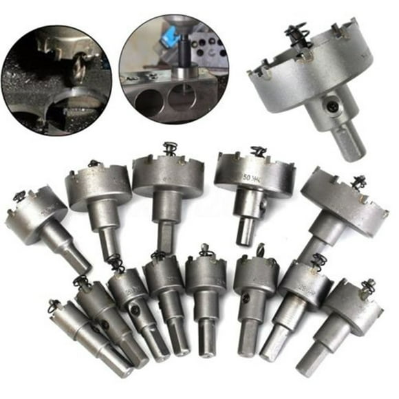 Milisten 13Pcs Carbide Tip Drill Bit Hole Set for Metal Plate Steel Casting with Hard Alloy and Stainless Steel