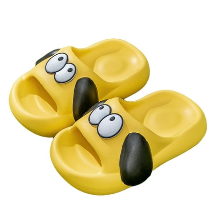 

Kids Toddler Bathroom Slippers Cute Dog Non-slip Shower Slides Sandals