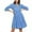 Light Blue, variant on QUYUON Women Tunic Swing Dress Casual Loose V-Neck Puff Short Sleeve Summer Dresses Pleated A-Line Ruffle Dress Cocktail Party T-Shirt Short Dresses Beach Sundress, Green XL