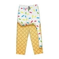 thumbnail image 4 of Kll Womens White Ice Cream Print Pajama Pants Soft Pajama Bottoms For Women Cozy Lounge Pants, 4 of 9