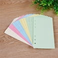 thumbnail image 2 of EIMELI Paper Loose-leaf Book Stationery Planner Refill Paper Handbook 6 Ring 50pcs A6  6 3/4 X 3 3/4 Inch 5 Colors Inner Page, 2 of 14