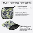 thumbnail image 3 of Yayeee Oven Mitts and Pot Holder Set of 4 Heat Resistant Kitchen Gloves Baking Hot Pad, Retro Floral Pattern, 3 of 5