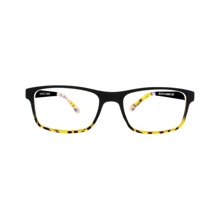 Optitek Tri Focus Blue Light Glasses, Reading Glasses - Black with Yellow Tortoise